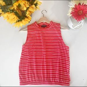 Red and white tank top